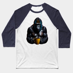 Gorilla with coffee mug Baseball T-Shirt